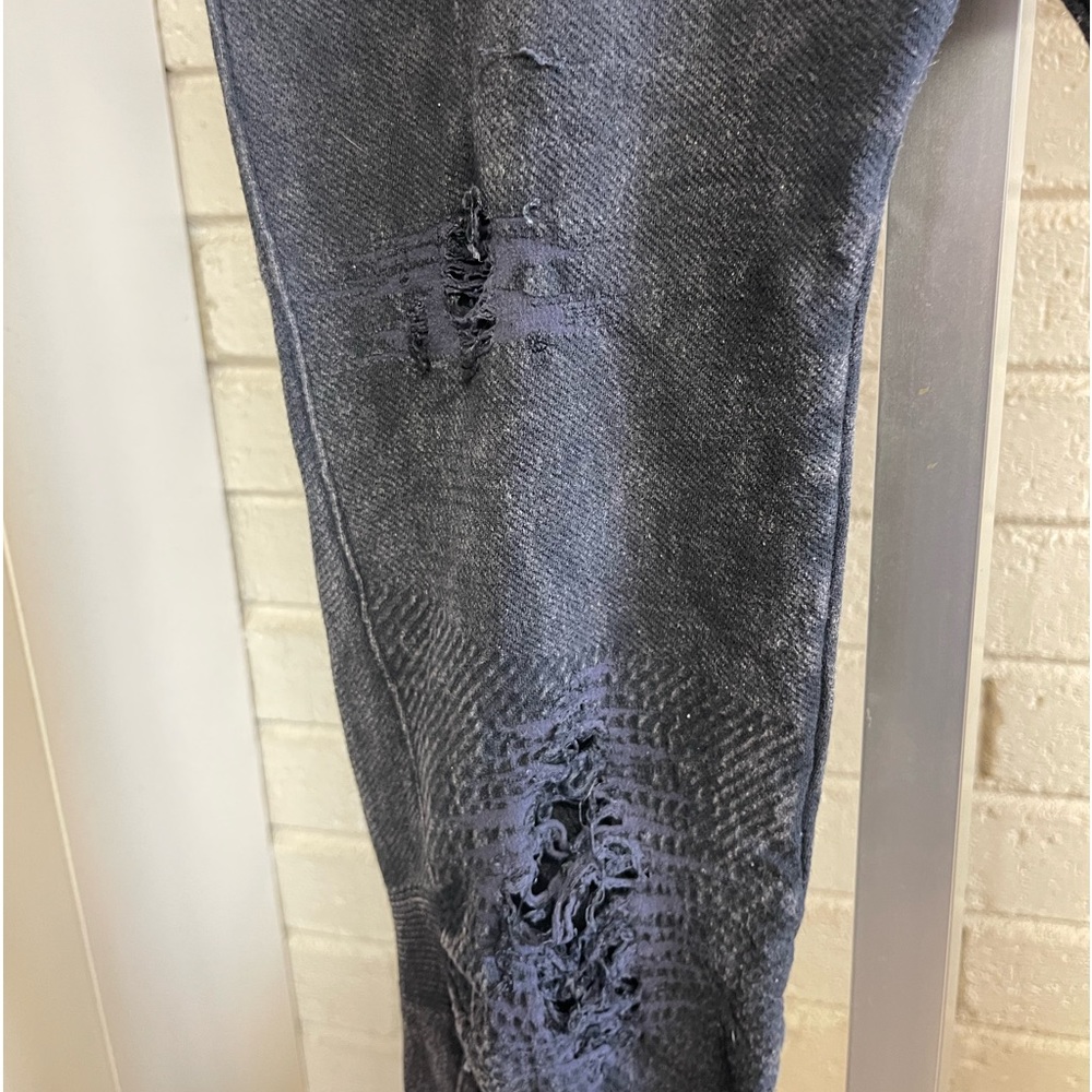 Womens NikiBiki Vintage Ripped Black/Charcoal leggings - Picture 8 of 13